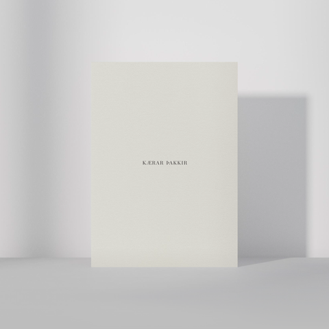 Kærar þakkir・A6