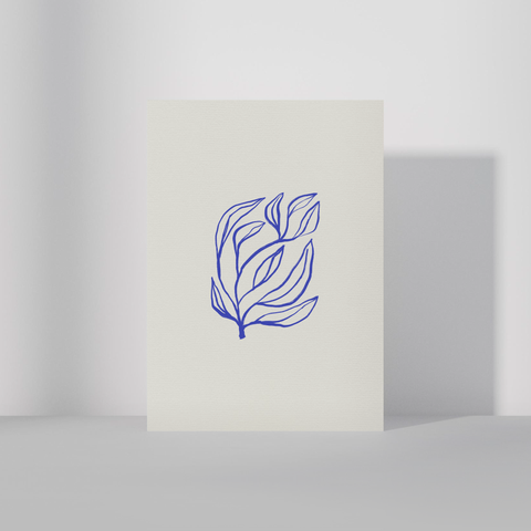 Floral II blátt・A6