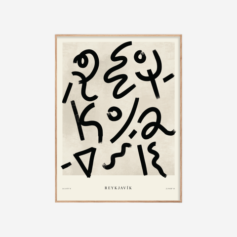 Reykjavík・Plakat・Svart