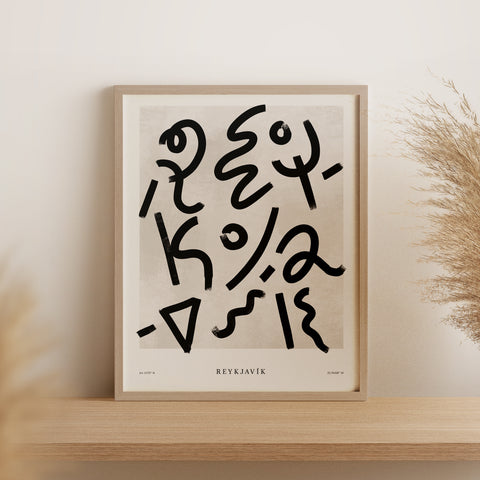 Reykjavík・Plakat・Svart