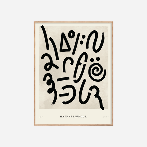 Hafnarfjörður・Plakat・Svart