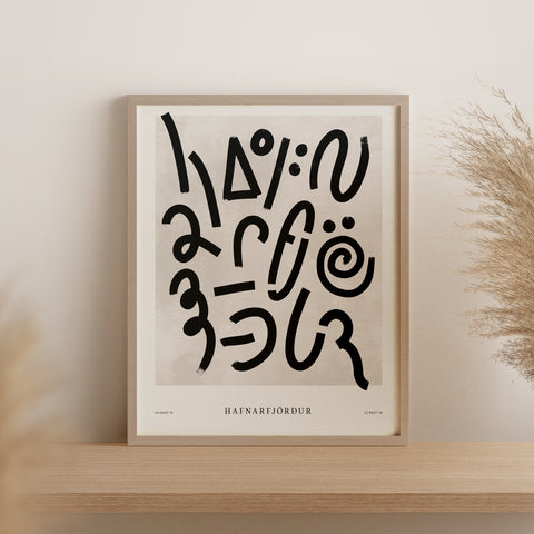 Hafnarfjörður・Plakat・Svart