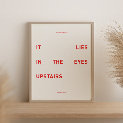Það liggur í augum uppi・Orðatiltæki・Plakat