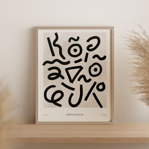 Kópavogur・Plakat・Svart