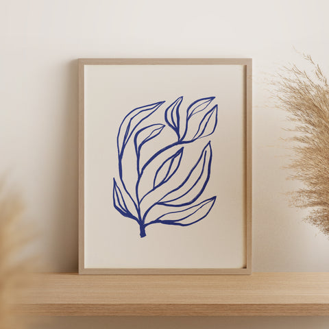 Floral II・Plakat・Blátt