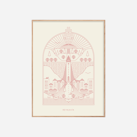 Reykjavíkurborg・Plakat・Rautt