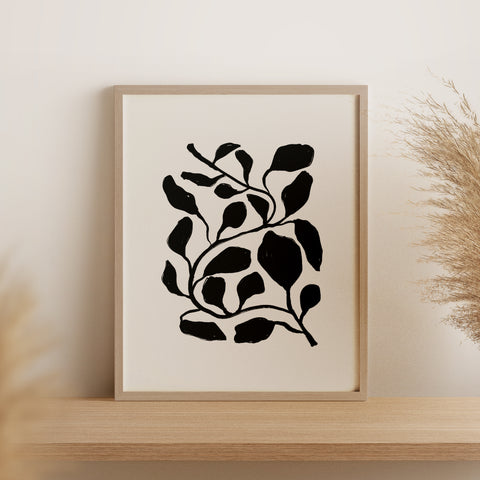 Floral I・Plakat・Svart