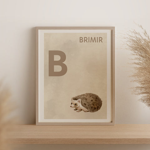 Íslenska stafrófið・B・Plakat