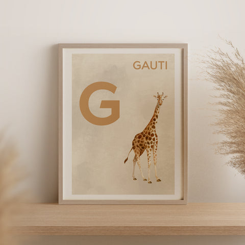 Íslenska stafrófið・G・Plakat