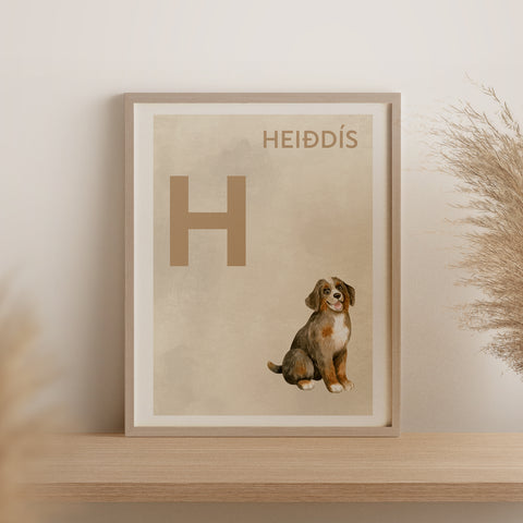 Íslenska stafrófið・H・Plakat