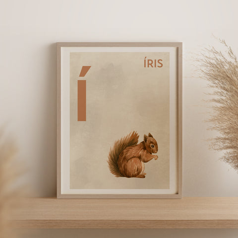 Íslenska stafrófið・Í・Plakat