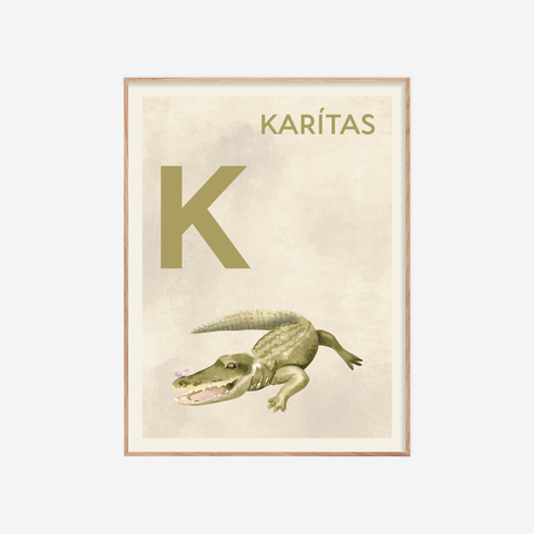 Íslenska stafrófið・K・Plakat