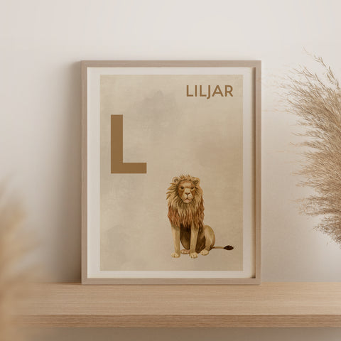 Íslenska stafrófið・L・Plakat