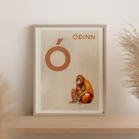 Íslenska stafrófið・Ó・Plakat