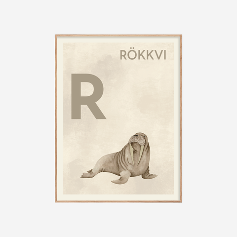 Íslenska stafrófið・R・Plakat