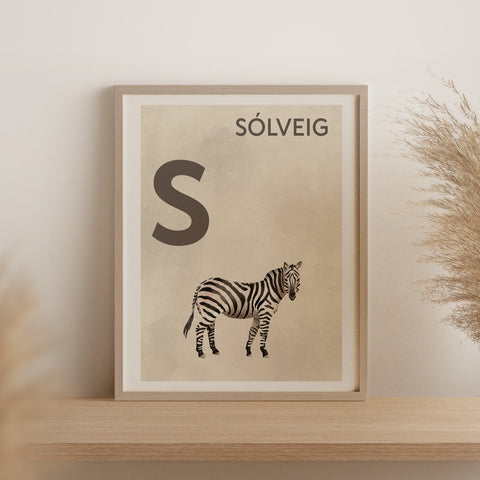 Íslenska stafrófið・S・Plakat