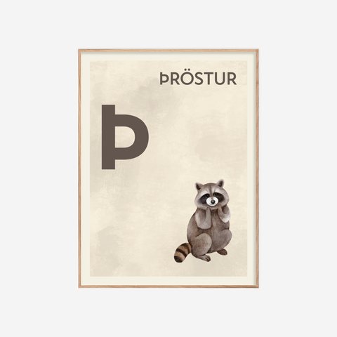 Íslenska stafrófið・Þ・Plakat
