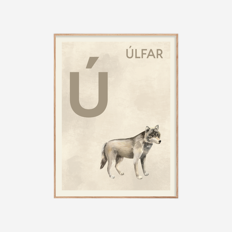 Íslenska stafrófið・Ú・Plakat