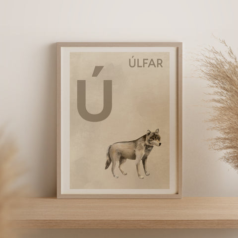 Íslenska stafrófið・Ú・Plakat