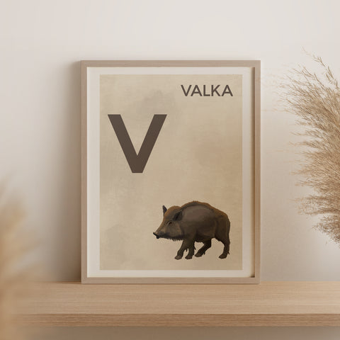 Íslenska stafrófið・V・Plakat