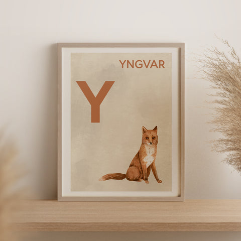 Íslenska stafrófið・Y・Plakat