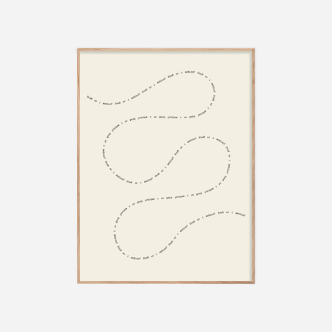 Hvað er í matinn?・Prent・30×40 cm・Svart