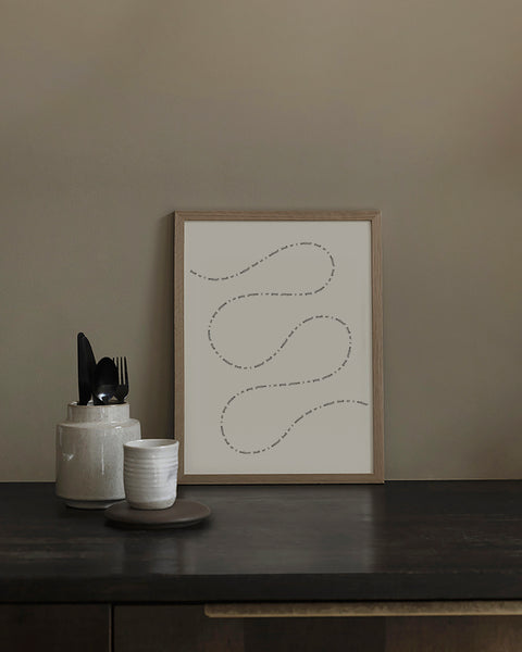 Hvað er í matinn?・Prent・30×40 cm・Svart