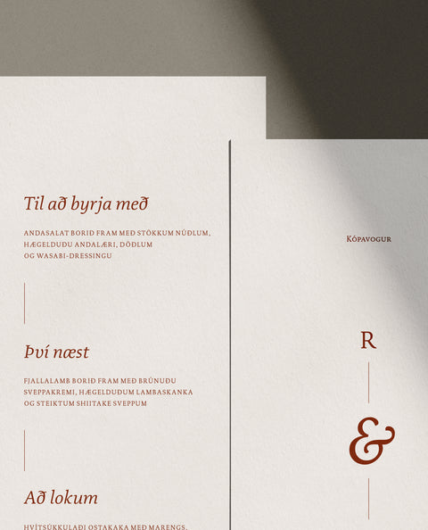 NÚMER 2 — MATSEÐLAR