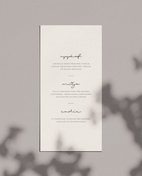 NÚMER 4 — MATSEÐLAR