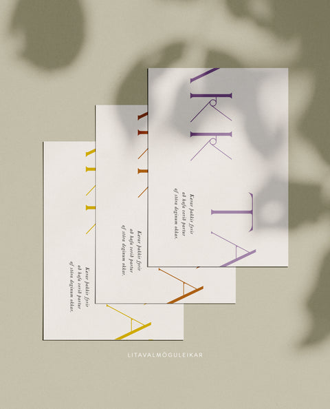 NÚMER 5 — ÞAKKARKORT