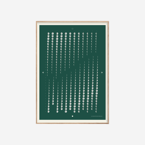 Tungldagatal 2026・Grænt・30×40 cm